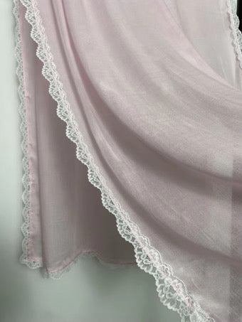 Pink lace hijab