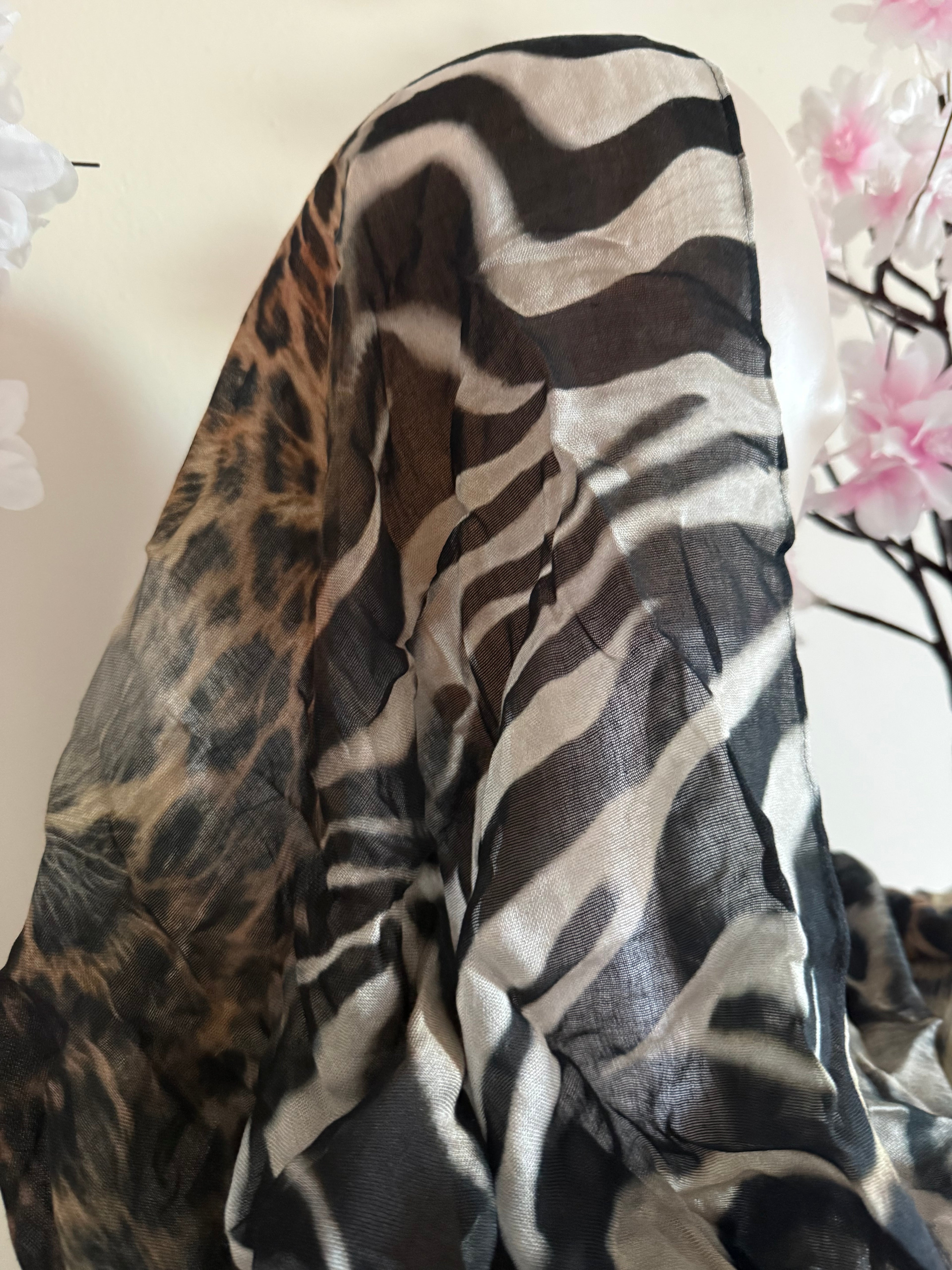 Cheetah x zebra hijab
