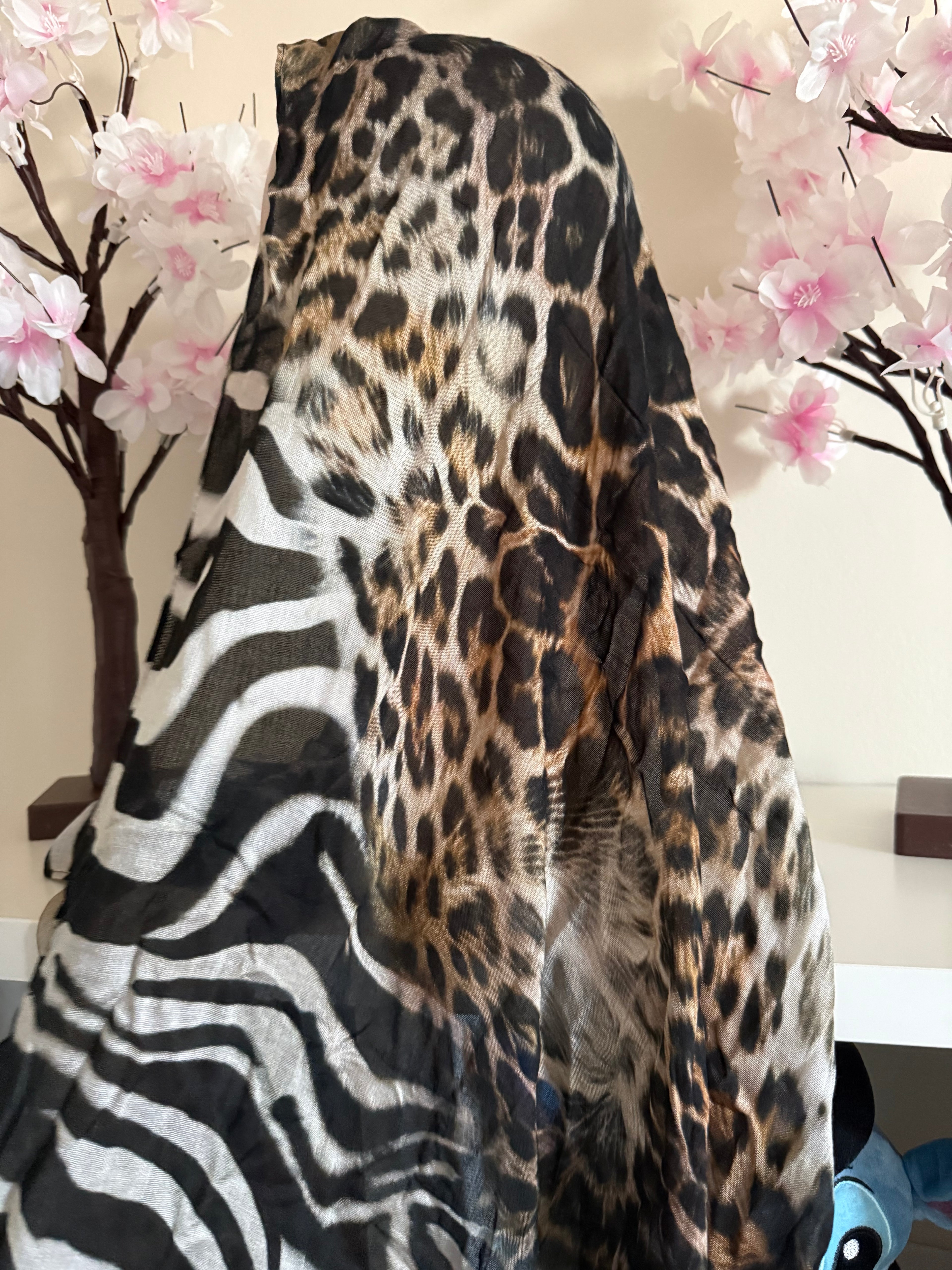 Cheetah x zebra hijab